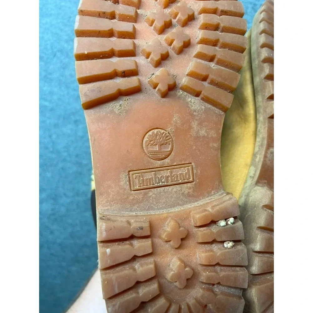 Timberland 12909 6 Inch Premium Waterproof Boots Wheat Nubuck Youth 6.5M